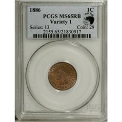 1886 1C Type One MS65 Red and Brown PCGS. Includes Eag