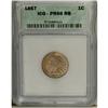 Image 3 : 1867 1C PR66 Red and Brown ICG