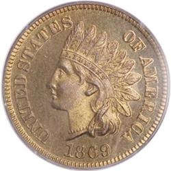 1869 1C PR65 Red PCGS