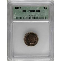 1876 1C MS65 Red ICG