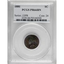 1881 1C PR66 Brown PCGS