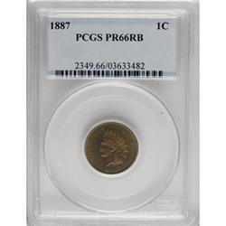 1887 1C PR66 Red and Brown PCGS