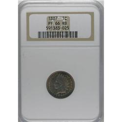 1887 1C PR66 Red and Brown NGC