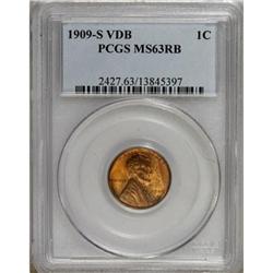 1909-S VDB 1C MS63 Red and Brown PCGS