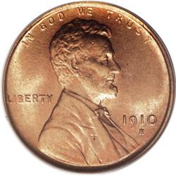 1910-S 1C MS66 Red PCGS