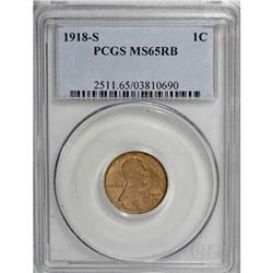 1918-S 1C MS65 Red and Brown PCGS