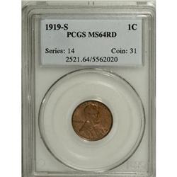 1919-S 1C MS64 Red PCGS