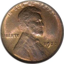 1922 No D 1C Weak Reverse MS64 Red and Brown