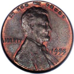 1955/55 1C Doubled Die Obverse MS64 Red and