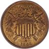 Image 1 : 1864 2C Small Motto MS65 Red and Brown PCGS