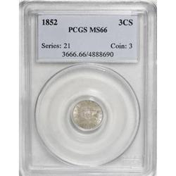 1852 3CS MS66 PCGS