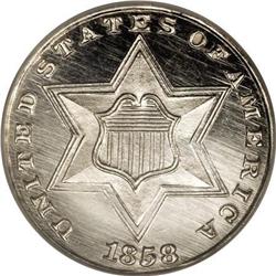 1858 3CS PR65 Cameo NGC