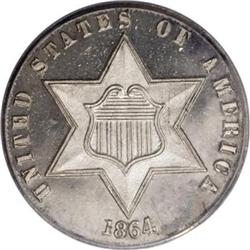 1864 3CS PR65 Cameo PCGS