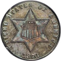 1870 3CS PR66 PCGS