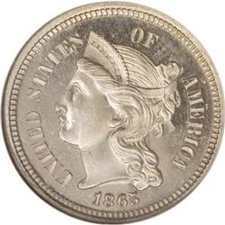 1865 3CN PR66 Cameo NGC