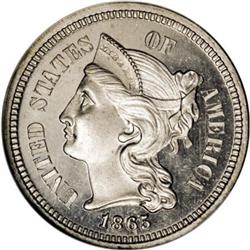 1865 3CN PR66 Cameo NGC