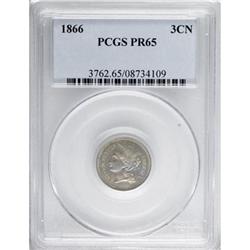 1866 3CN PR65 PCGS