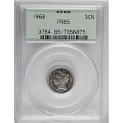 1868 3CN PR65 PCGS