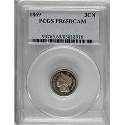 1869 3CN PR65 Deep Cameo PCGS