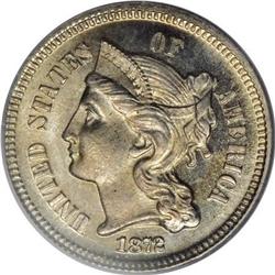 1872 3CN PR66 Cameo PCGS