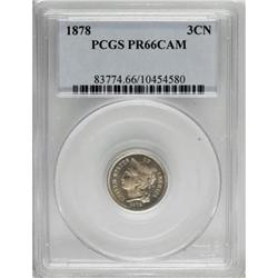 1878 3CN PR66 Cameo PCGS