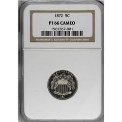 1872 5C PR66 Cameo NGC