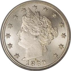 1889 5C MS67 NGC