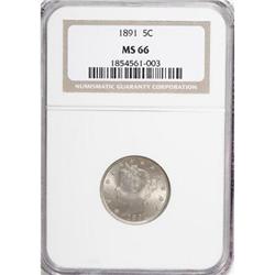 1891 5C MS66 NGC