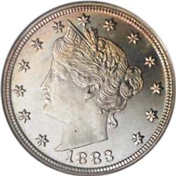 1883 5C No Cents PR67 NGC.