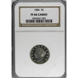 1886 5C PR66 Cameo NGC