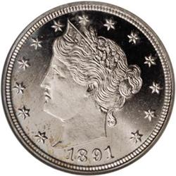 1891 5C PR66 Deep Cameo NGC