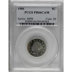1901 5C PR66 Cameo PCGS