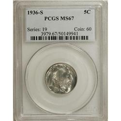 1936-S 5C MS67 PCGS