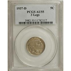 1937-D 5C Three-Legged AU55 PCGS