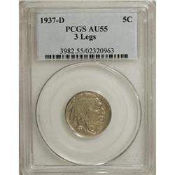 1937-D 5C Three-Legged AU55 PCGS