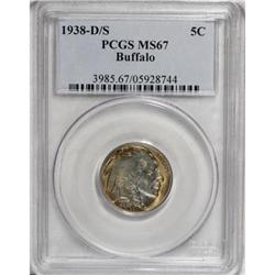1938-D/S 5C MS67 PCGS