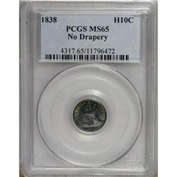 1838 H10C Large Stars, No Drapery MS65 PCGS