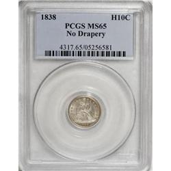 1838 H10C Large Stars, No Drapery MS65 PCGS