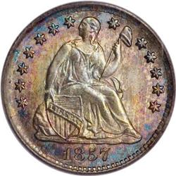 1857 H10C MS67 PCGS