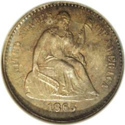 1865-S H10C MS64 NGC