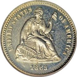 1863 H10C PR66 Cameo NGC