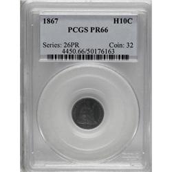 1867 H10C PR66 PCGS