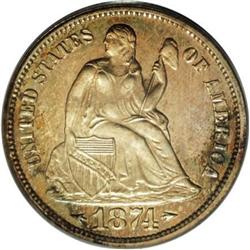 1874 10C Arrows PR65 PCGS