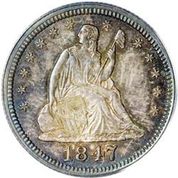 1847 25C MS64 PCGS