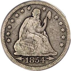 1854-O 25C Huge O Fine 15 PCGS