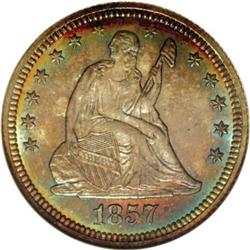 1857 25C MS66 NGC