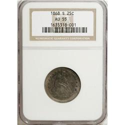 1868-S 25C AU55 NGC
