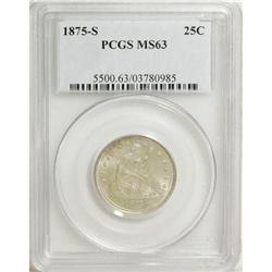 1875-S 25C MS63 PCGS