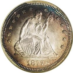 1877 25C MS66 NGC