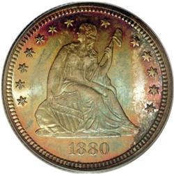 1880 25C MS67 PCGS